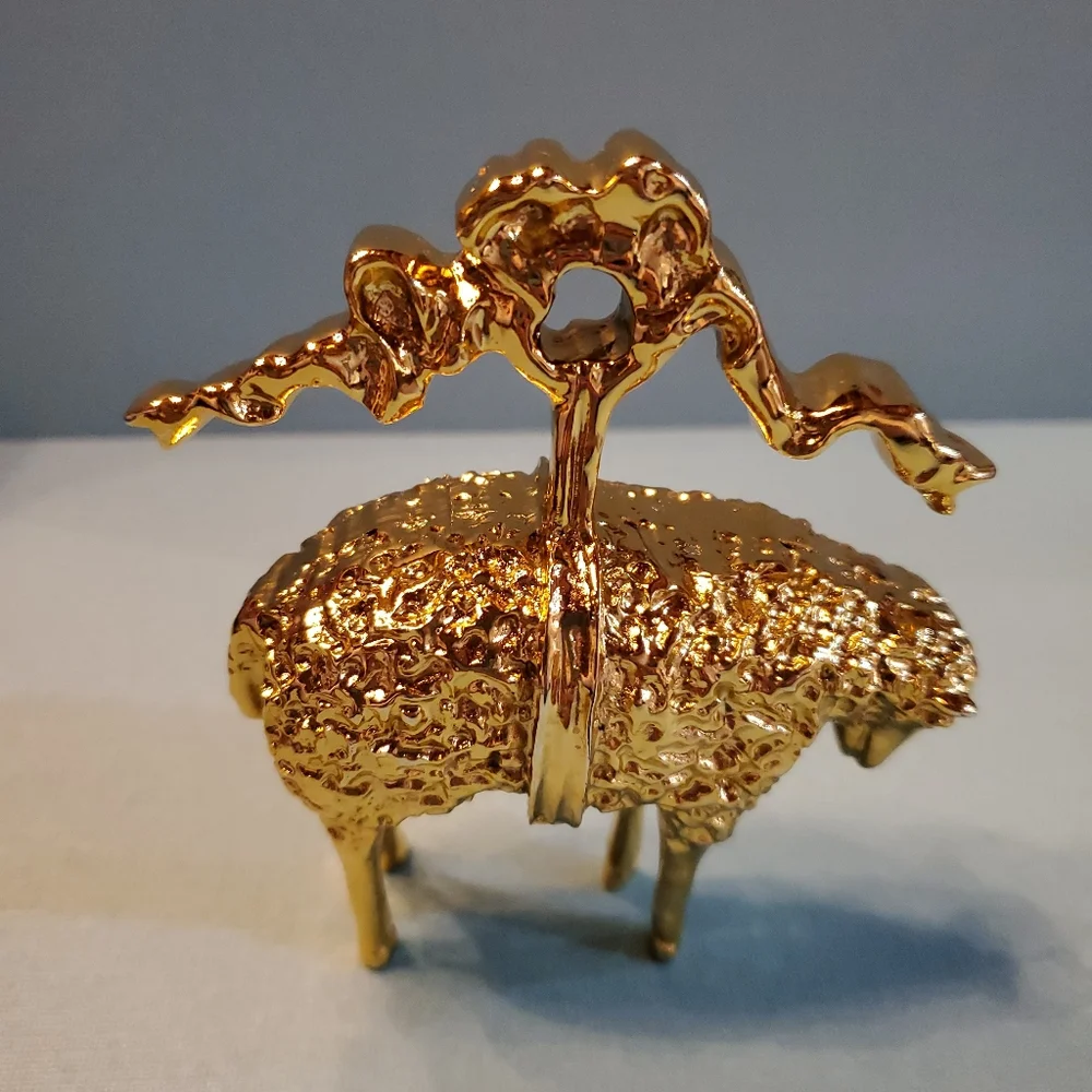 BROOKS BROTHERS 200th Anniversary Gold Sheep Ornament Figurine